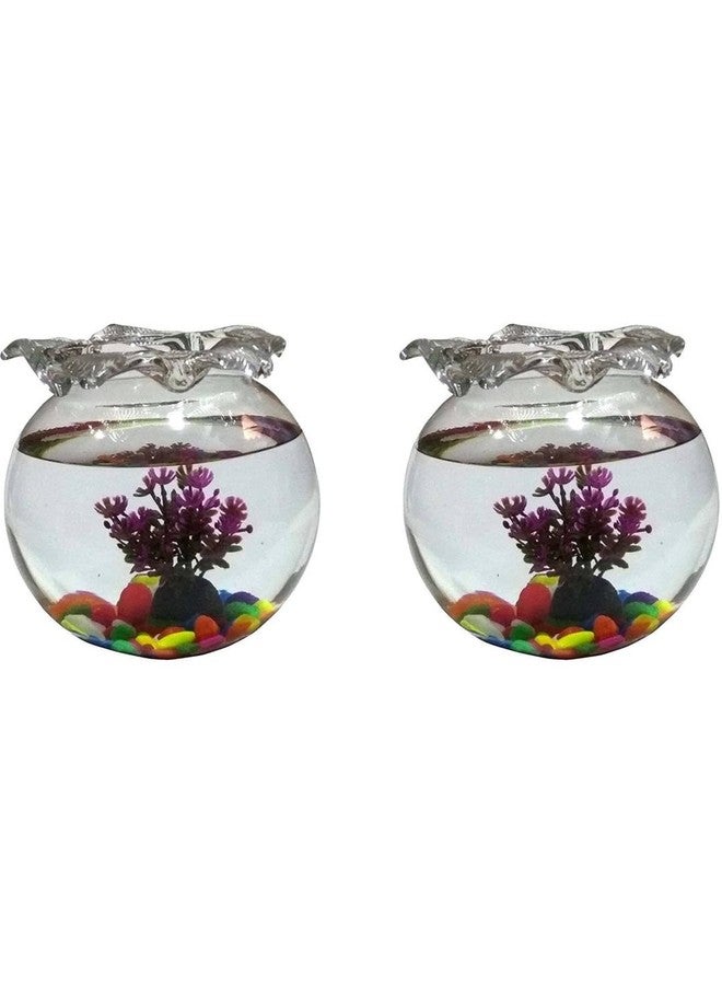 Afast Clear & Transparent Decorative Glass Fish Pot for Zoom View, Indoor Home, Room, Table Top, Dia -6 Inch, 15 X 15 X 15 Cm - Image 1